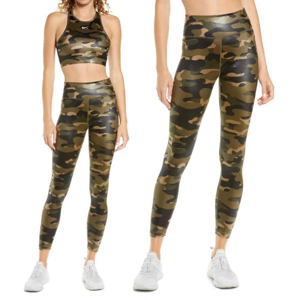 NWT Nike Dri-FIT One Women's Mid-Rise Camo Leggings DD4559-222 XXL